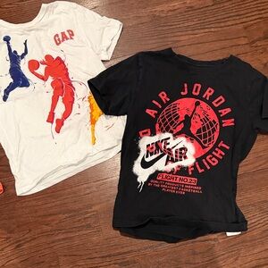 Jordan Black Short Sleeve Tee with Red Graphic